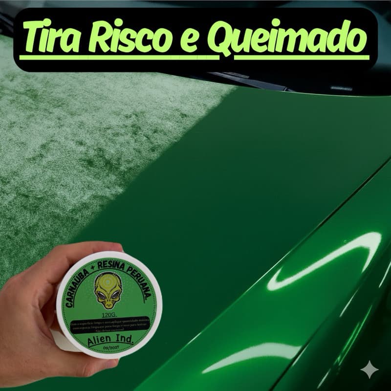 Cera Automotiva Tira Risco - Holograma - Renova Pintura - 6 em 1 Profissional Alien