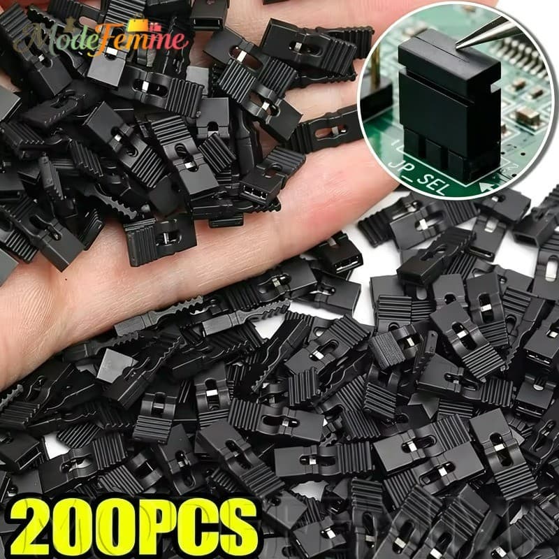 [À Venda] Acessório De Reparo Eletrônico-Tampa De Jumper De Passo De 2.54 Mm-Conector De Cabeçote De Pino Isolado Do Plu