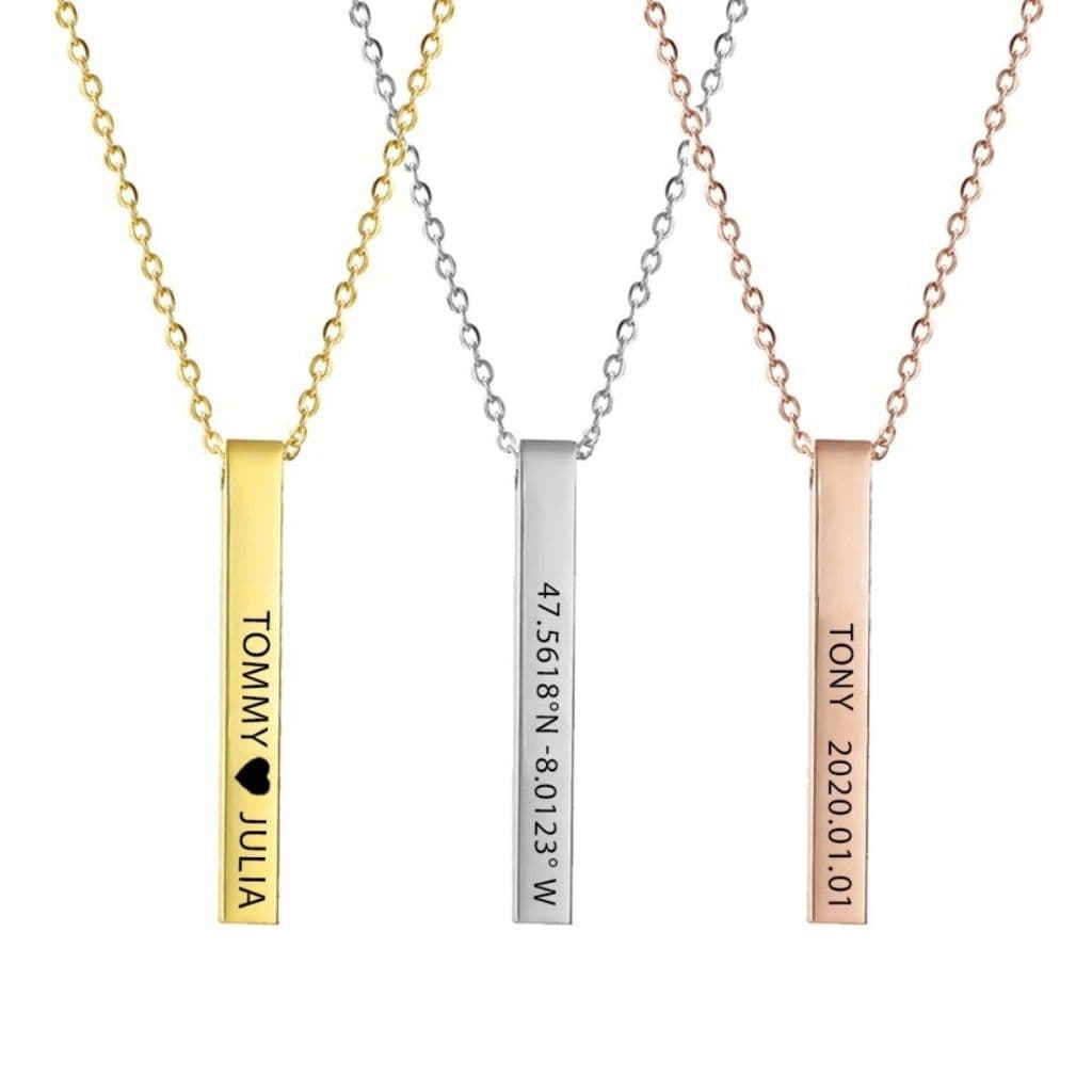 Colar Rose Gargantilha Aço Inox Masculina Feminina Com Gravação Personalizada Com Seu Nome
