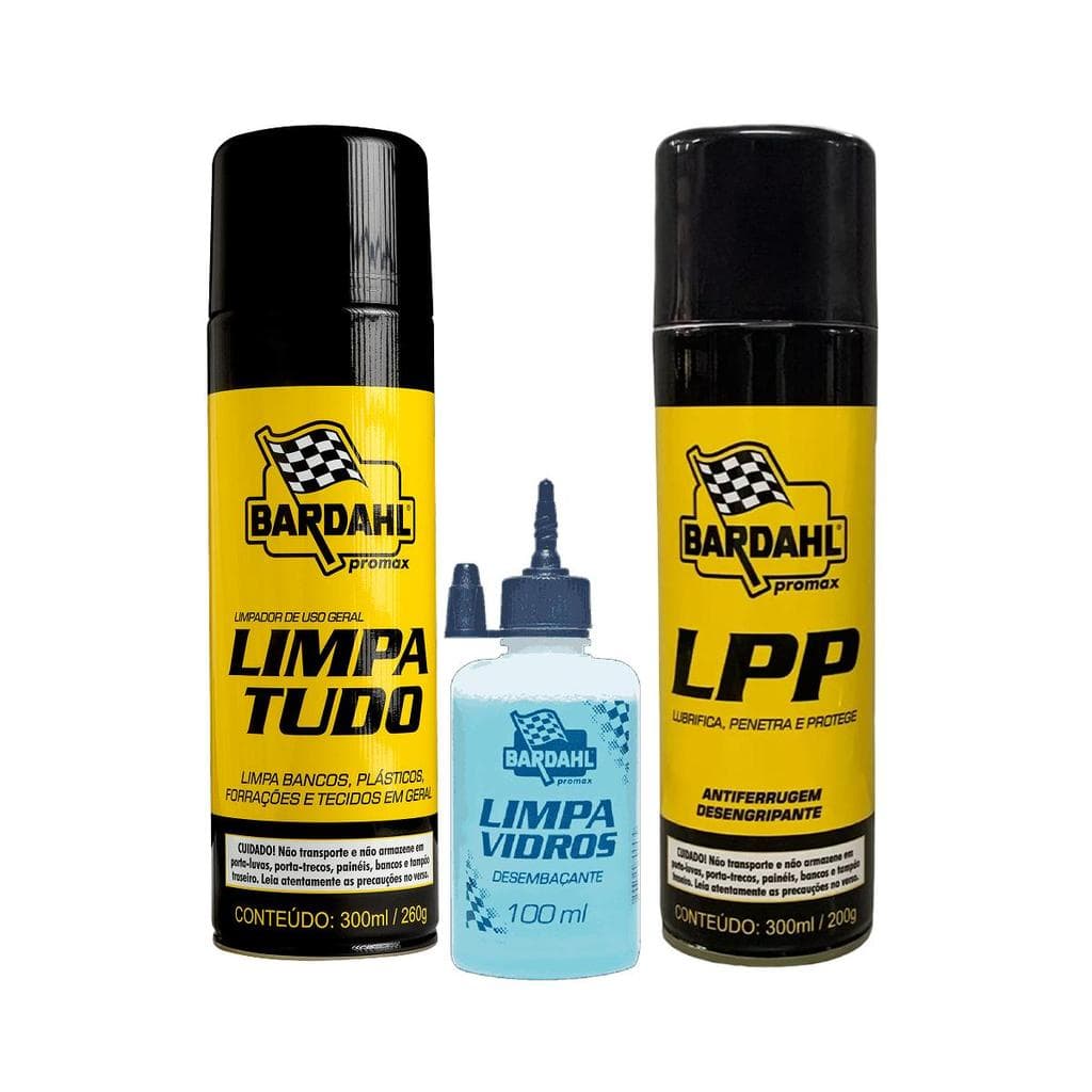 Bardahl Kit Limpa Tudo Vidros LPP Anticorrosivo