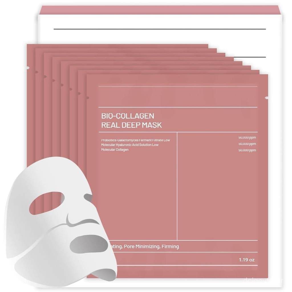8 máscaras faciais de colágeno, máscara facial de hidrogel para hidratação e reparação durante a noite, máscara facial d