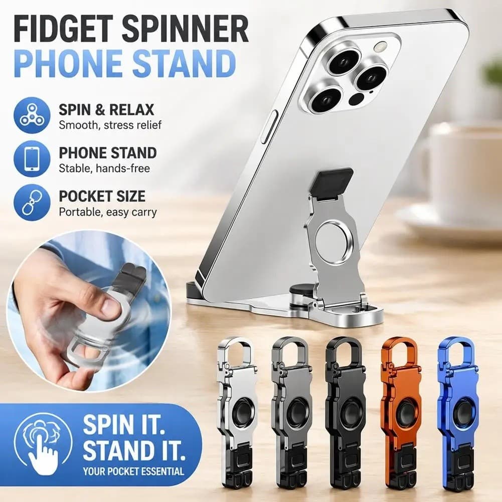 Metal Fidget Spinner Mesa Suporte Do Telefone Criativo Dobrável Anti-Stress Ajustável Montagem Móvel Acessório De