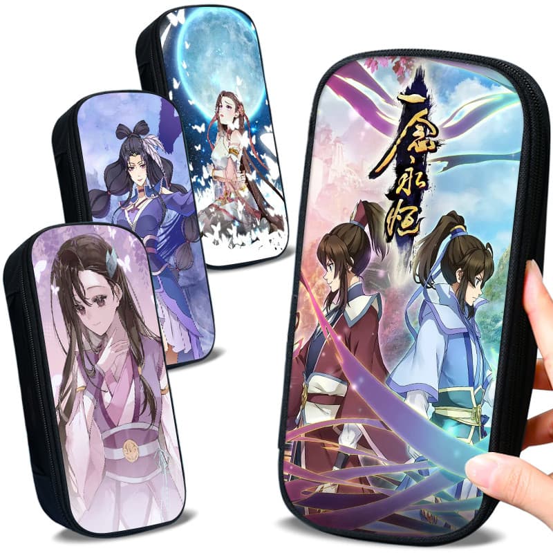 Animação antiga Yinian Eternal Pencil Case Alunos do ensino médio Alunos do ensino fundamental Estojo multifuncional de