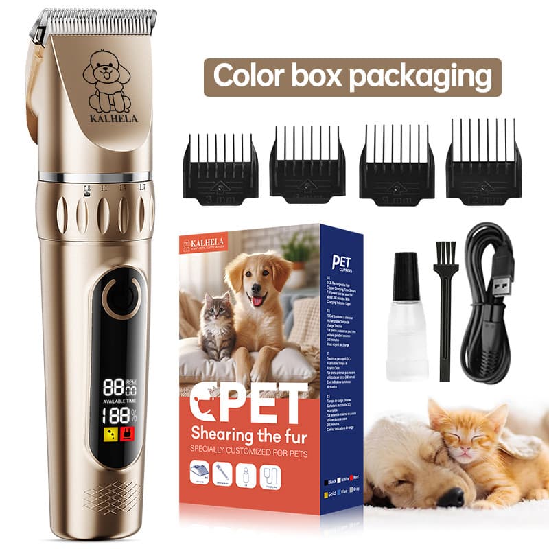 Máquina De Cortar Cabelo Profissional Para Cães , Aparador Elétrico Animais De Estimação , Recarregável Por USB , Barbea