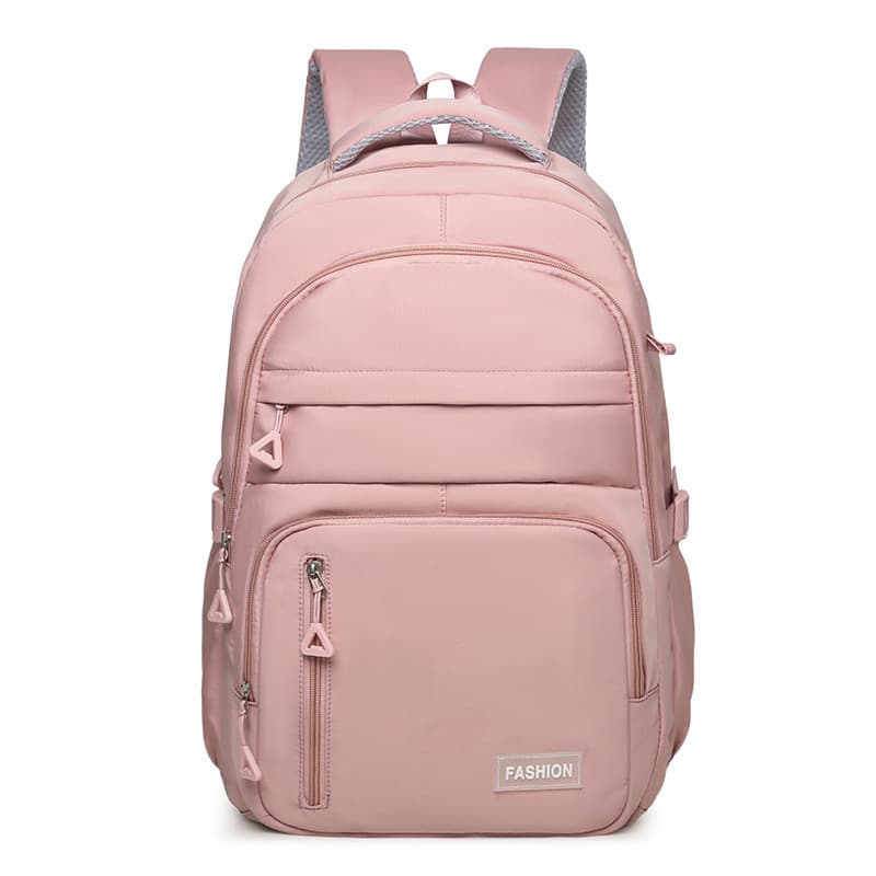 Moda simples mochila de grande capacidade estudantes do ensino médio cor sólida moda Campus masculino feminino mochila l