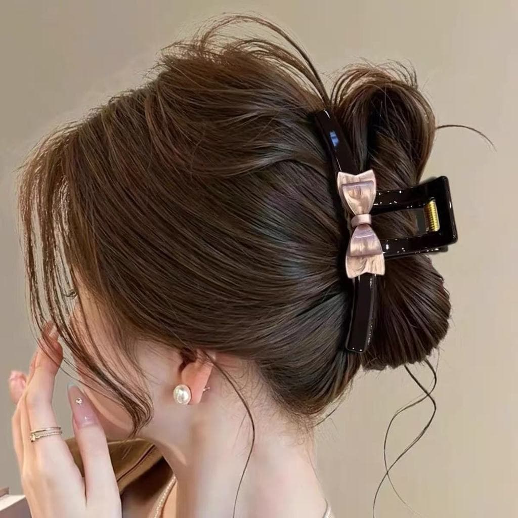 Super fada arco grampo de cabelo cabeça traseira grande garra clipe feminino novo estilo High-End tubarão clipe simples