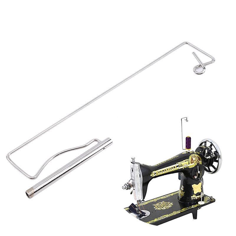 Suporte de Linha Portátil para Máquina de Costura, Acessório em Metal Prateado