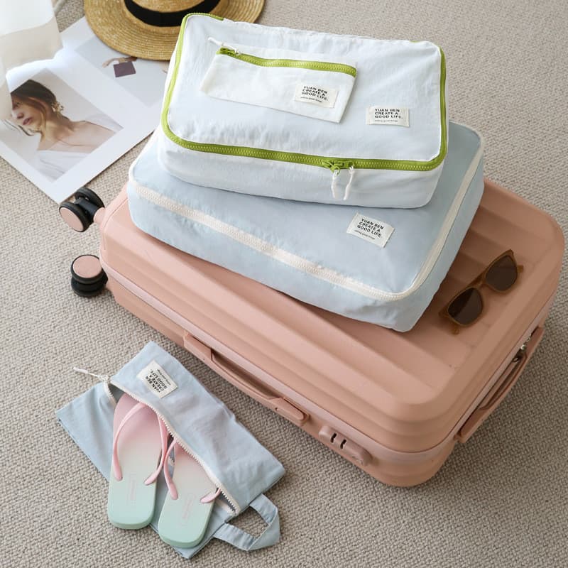 Saco de armazenamento de viagem à prova dwaterproof água bagagem conjunto embalagem roupas de viagem roupa interior sapa