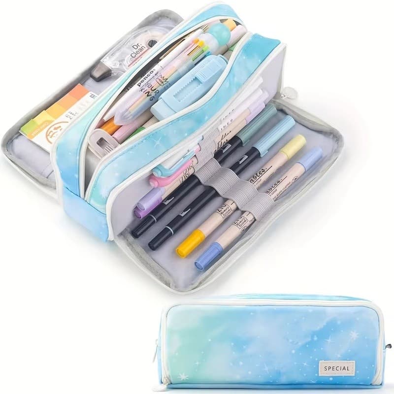 Estojo De Lápis De Grande Capacidade , Material Escolar De Papelaria , Estojos , Bolsa De Armazenamento De Mesa De Escri