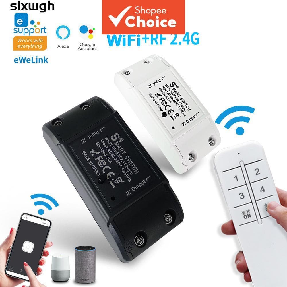 Ewelink WiFi Interruptor Inteligente RF2.4G Sem Fio Controlador De Controle Suporte Funciona Com Alexa E Google Home