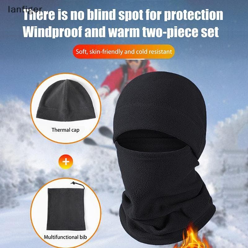 Inverno Quente Polar Coral Velo Balaclava Masculino Máscara Facial Ne Mais Gorros Capa De Cabeça Térmica Esportes Ciclis