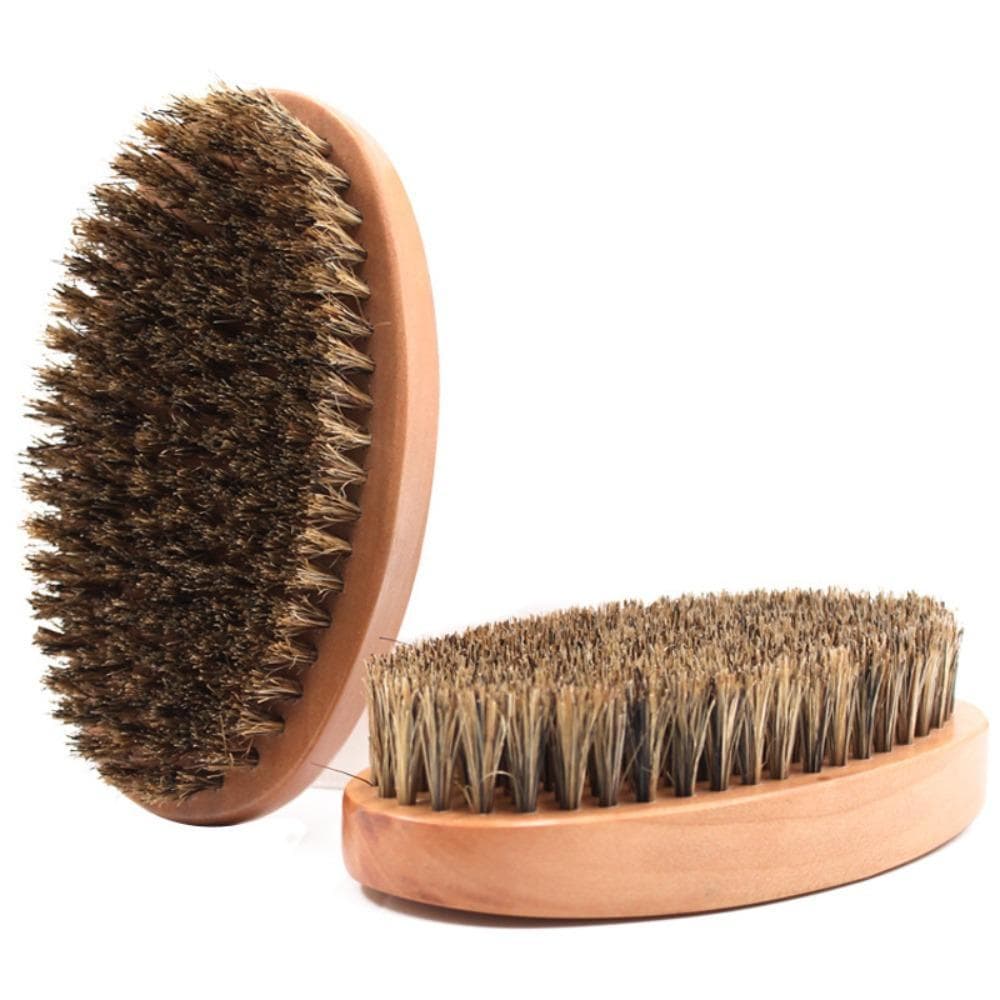 Escova De Barba De Cerdas De Javali , Barbear Masculina Durável Portátil Bigode Profissional Macia