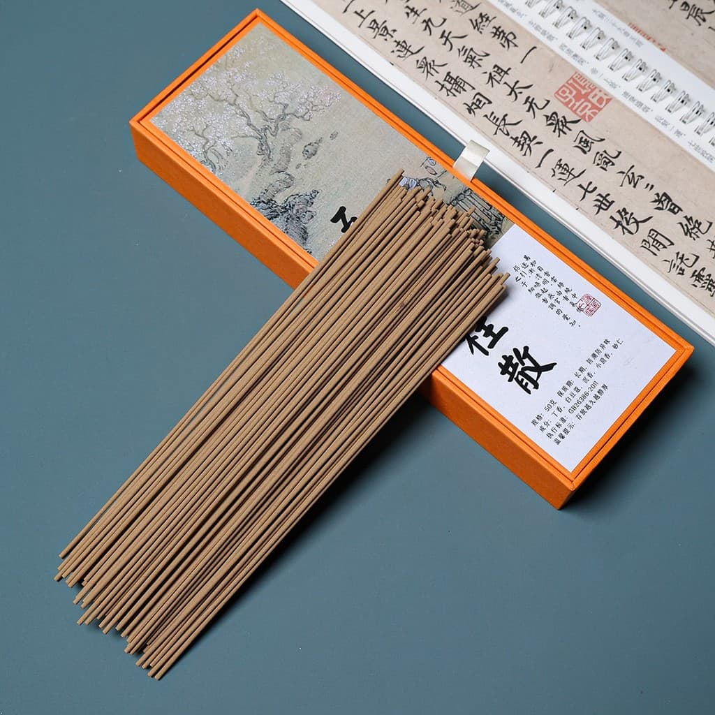 Incenso de canela com cinco especiarias 21cm50g Picante Cool Herbal Honey Milk Agarwood Meditação Sala de chá Meditação