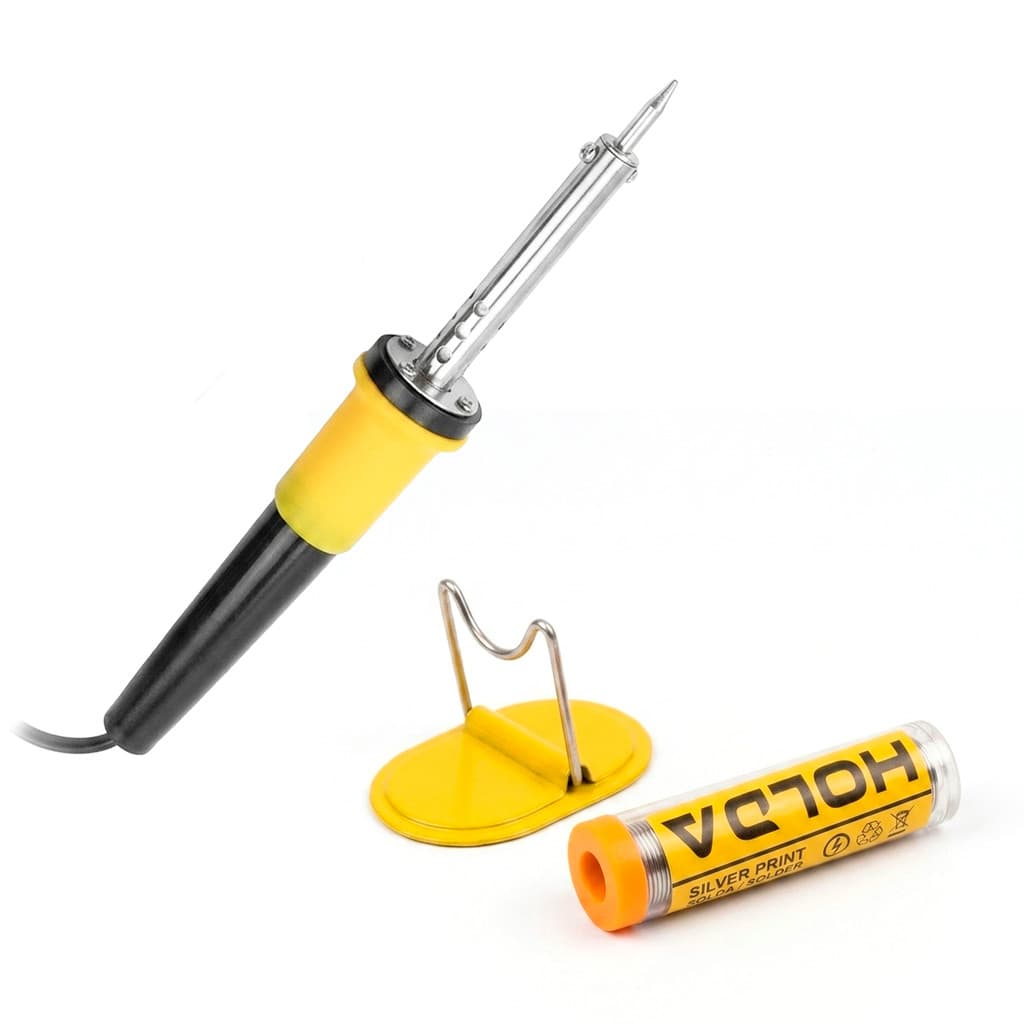 Kit Ferro De Solda Profissional 60w Com Estanho Suporte 1.2m