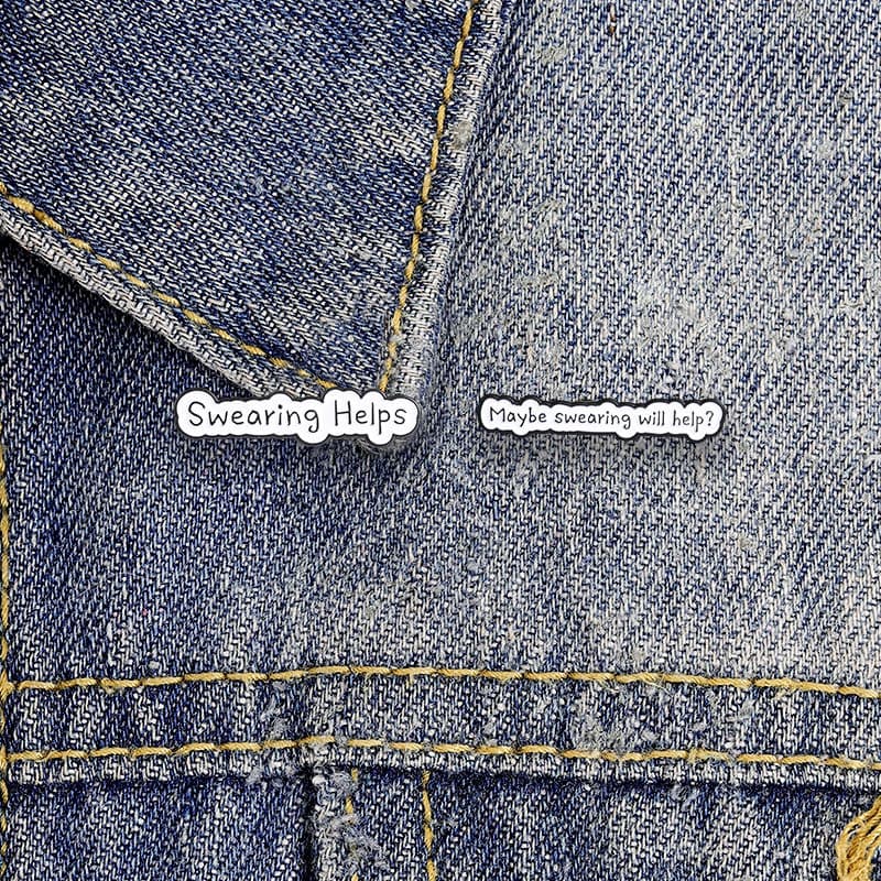 Talvez Já Ajudar ? Broche Esmaltado Com Slogan De Texto Engraçado , Acessórios De Roupas Da Moda , Mochila , Crachá , Jo