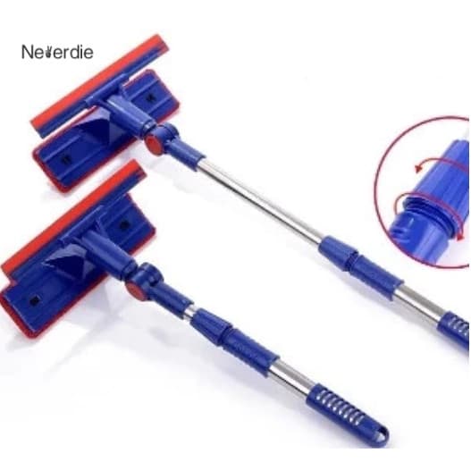 Rodo Multiuso Mágico MOP Extensível Esponja 2 Em 1 Limpa Espelho Vidro Azulejo E Janelas Carro