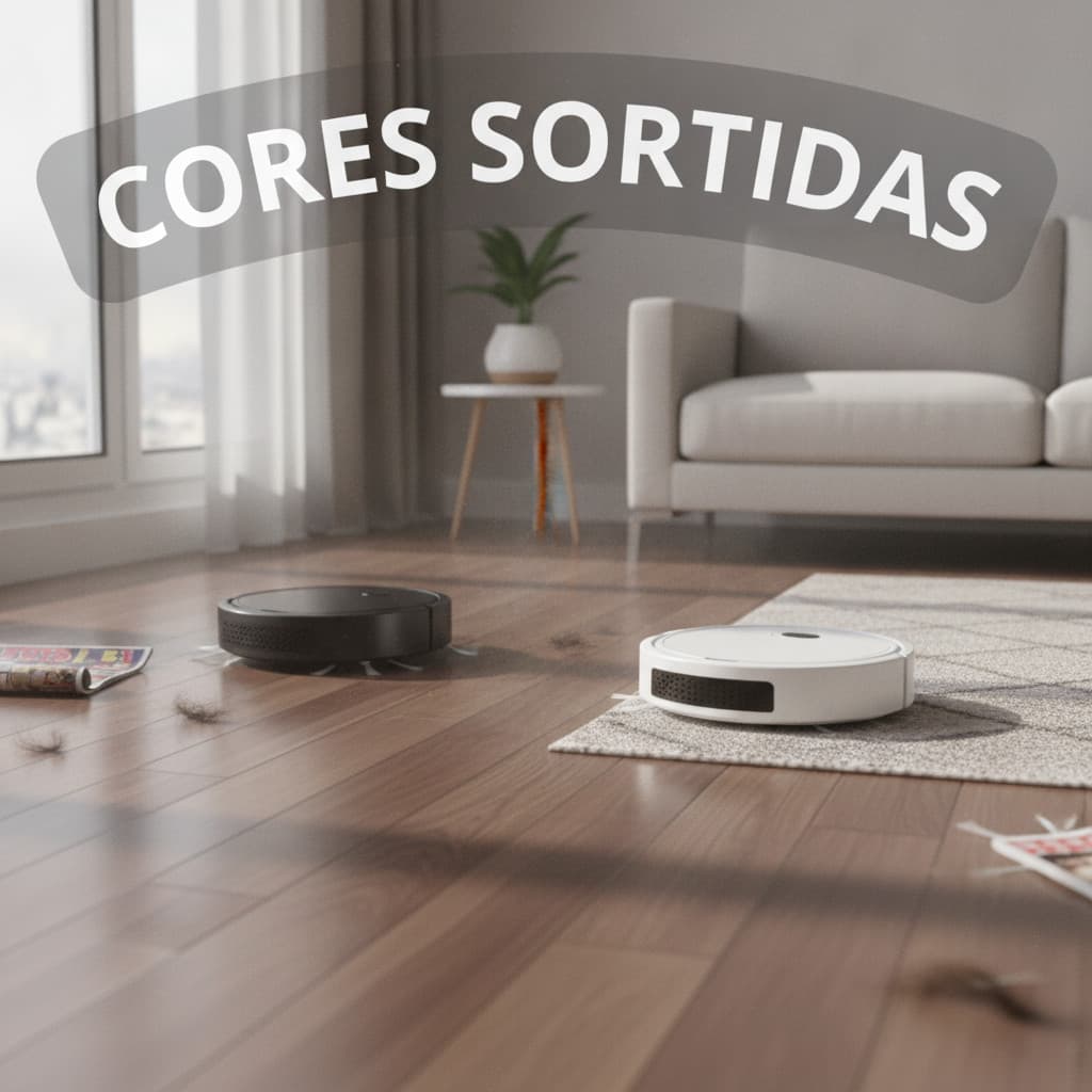 Robô Aspirador Automático Compacto Recarregável 110V para Limpeza Eficiente e Silenciosa de Pis