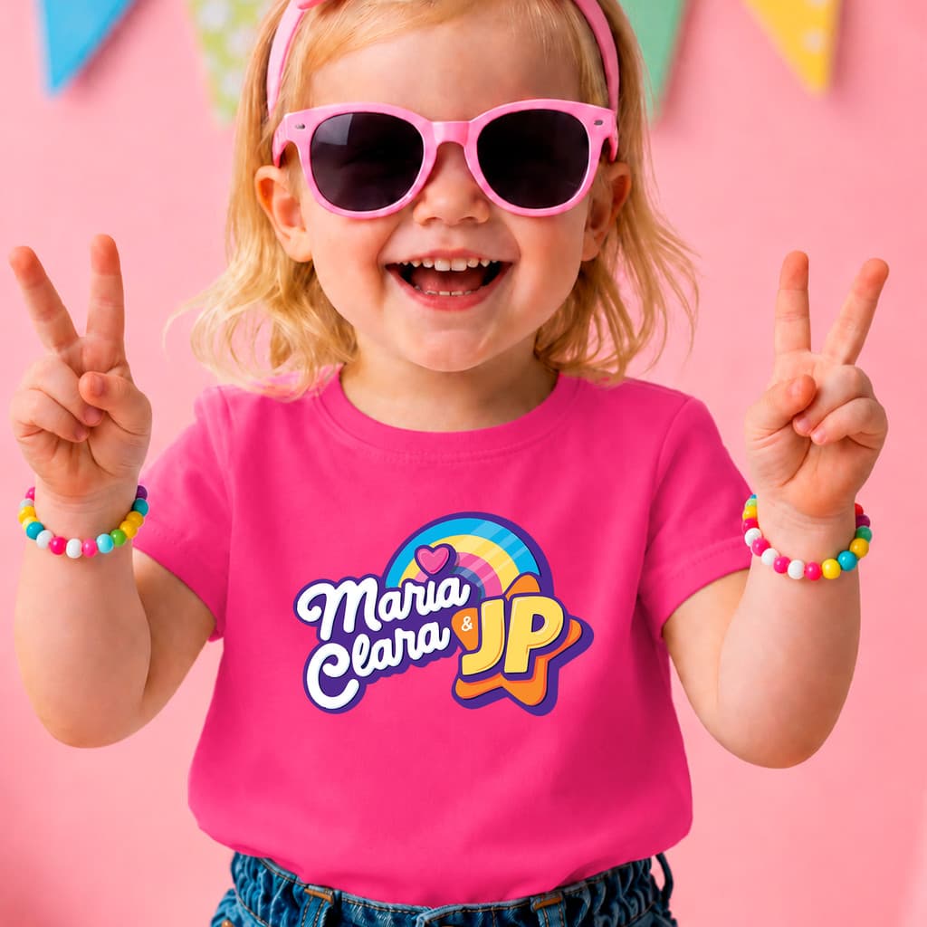 Blusa Camiseta Camisa Maria Clara e JP Youtubers em Alta Qualidade Feminina Masculina Trends Diversão