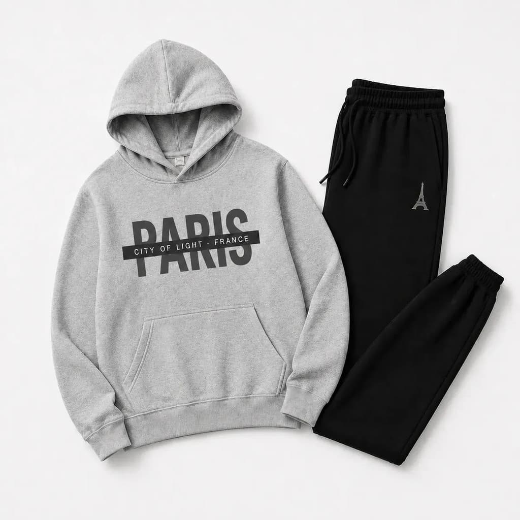 Conjunto Paris Avenue Moletom Canguru Calça Jogger Premium Streetwear