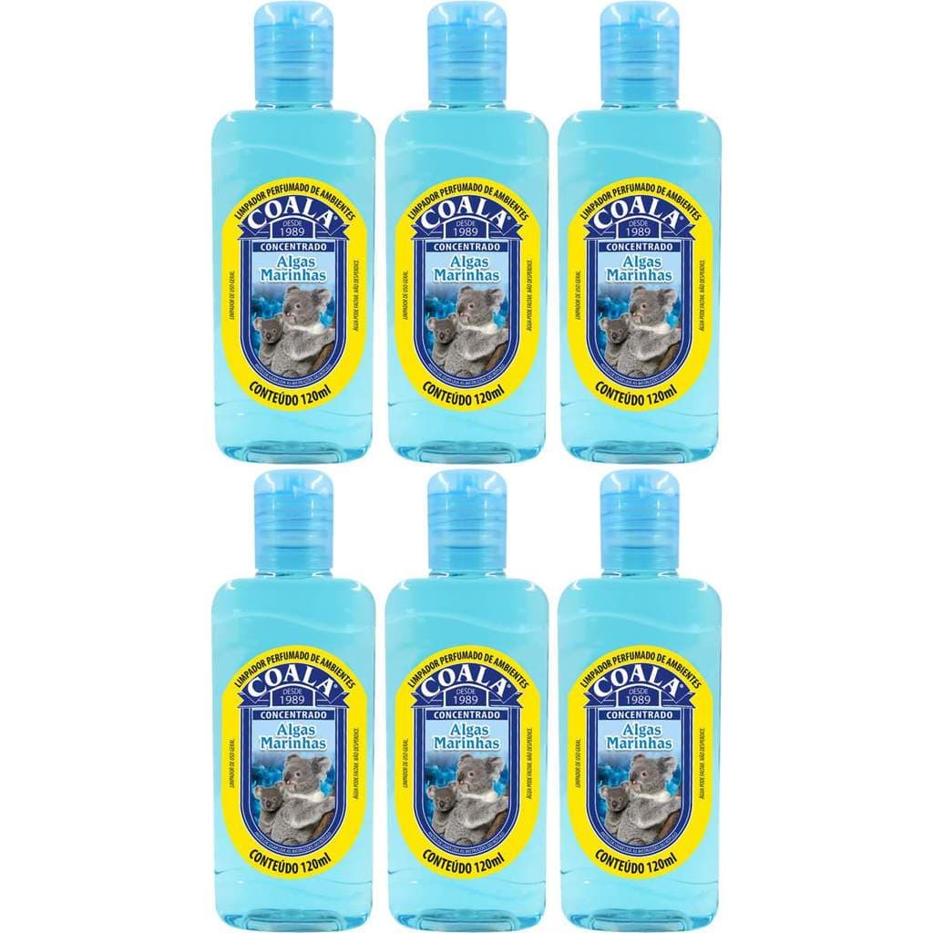 KIT 6 LIMPADOR PERFUMADO CONCENTRADO COALA 120ml ALGAS MARINHAS