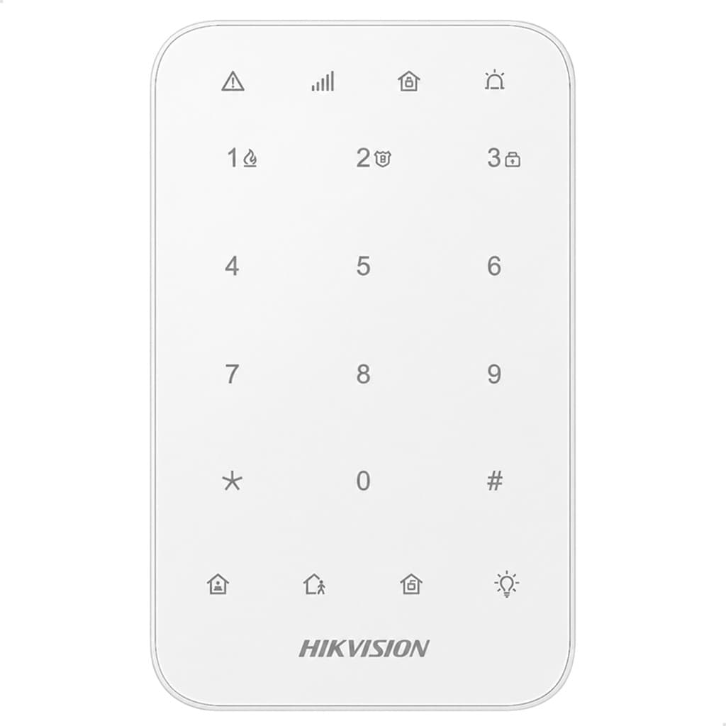 Teclado Sem Fio AX Pro 868MHz DS-PK1-E-WE Hikvision Teclado LED Alarme Smart Home