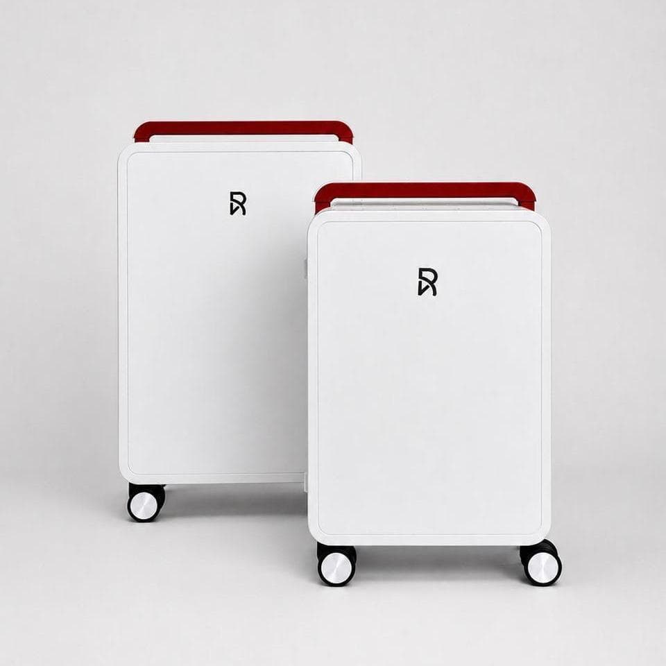 Kit Mala de Bordo Premium Branca Rodinhas 360° Trava Senha Mala de Viagem Resistente