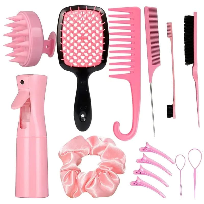 Conjunto de pentes para cabelo liso.