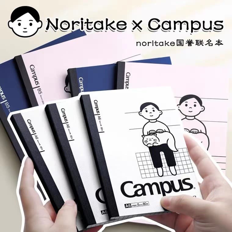 Japão KOKUYO Noritake Co-Branded Adolescente e Gato Notebook Encadernação Sem Fio Linha Horizontal Notebook A5/B5 Dot Li