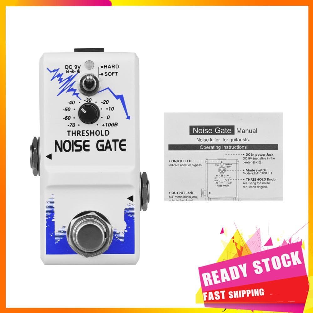 Gfgfgfgg Gfgfgfgg ammoon pedal de efeito de guitarra, portão de ruído único, true bypass, revestimento de liga de zinco