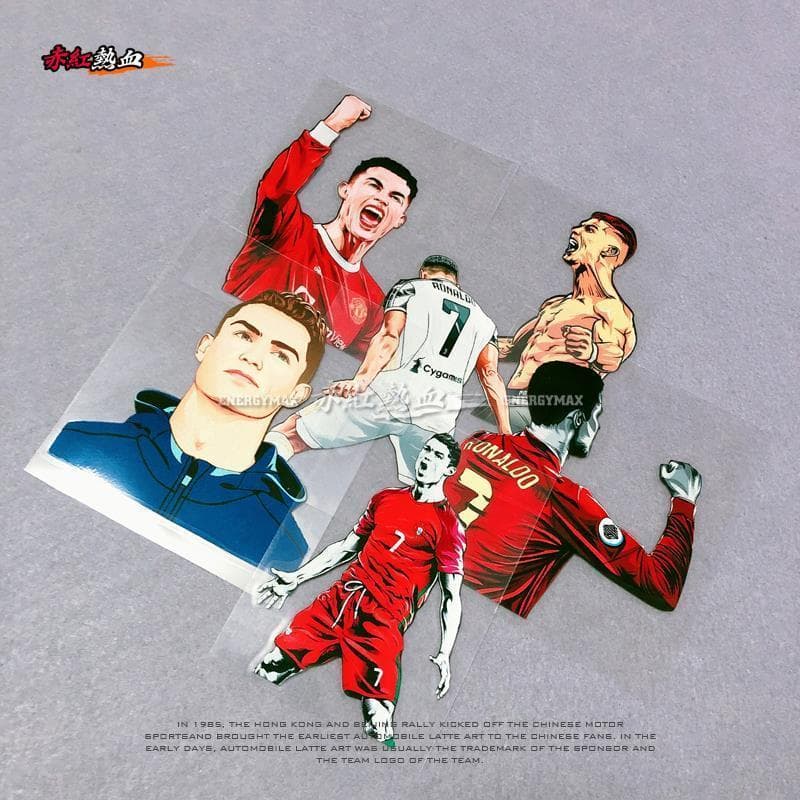 Vermelho vermelho sangue quente portugal portugal C Luo adesivo de carro CR7 Manchester United Euwen à prova d'água refl