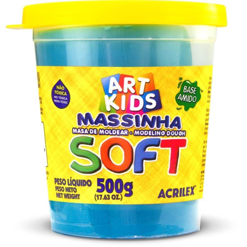 Massa para Modelar SOFT 500G.AZUL Bs.amido