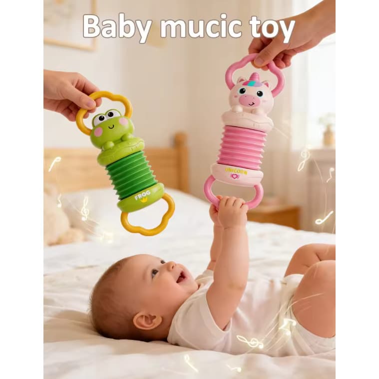 Bebê Acordeão Brinquedo Unicórnio Instrumento Musical Cedo Sensorial Educacional Para Crianças Interativo Portátil Prese