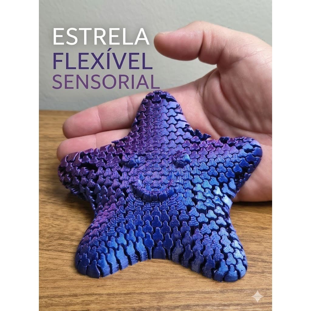 Estrela Flexível 3D Sensorial Fidget Toy Anti Stress Tdah Ansiedade Foco