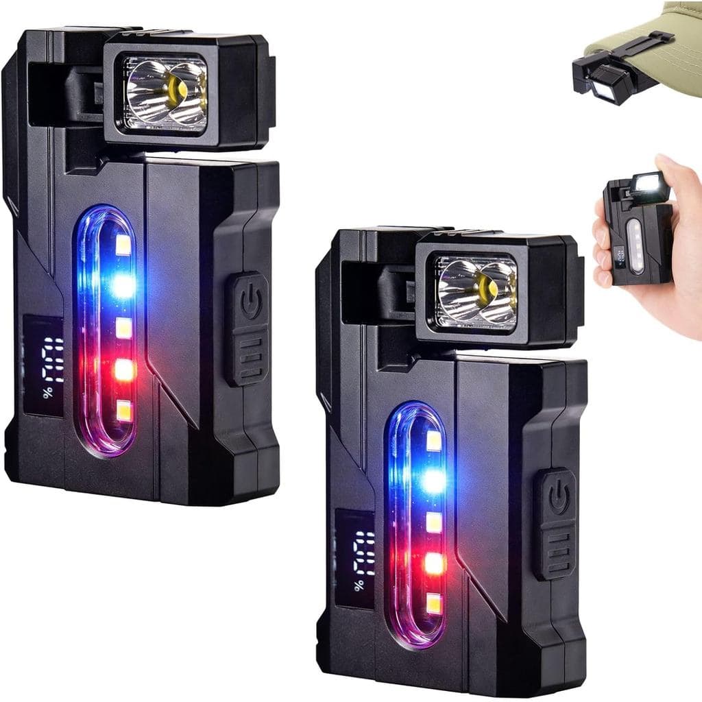 2Pcs G5 EDC Flashlight Rechargeable,400 Lumens Dual Light Super Bright Mini EDC Flashight,1200mAh Portable Magnetic & Cl