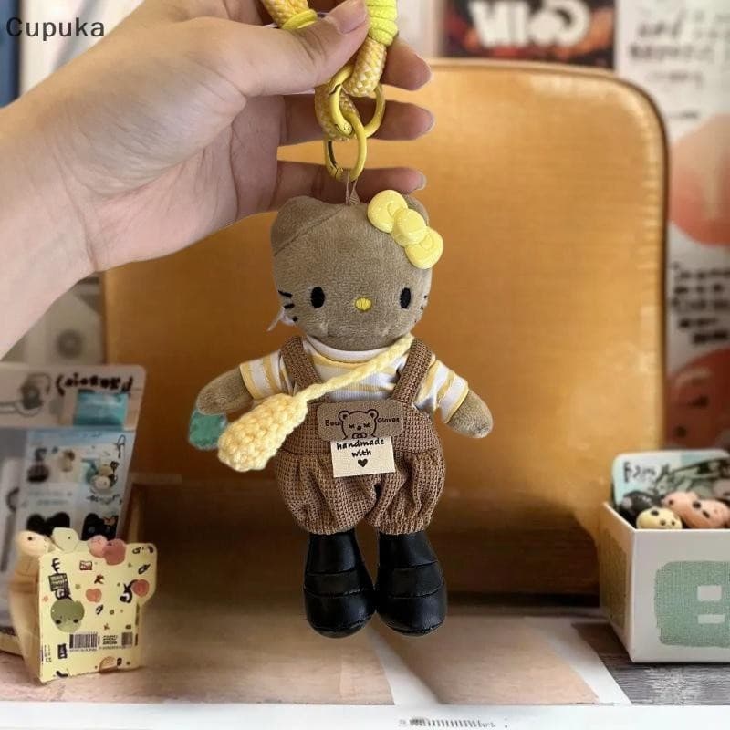 Cupuka Novo Bonito Pernas Longas ck Couro Kitty Macacão KT Bolsa De Ombro Chaveiro Saco Decoração Pingente Moda Jóias BR