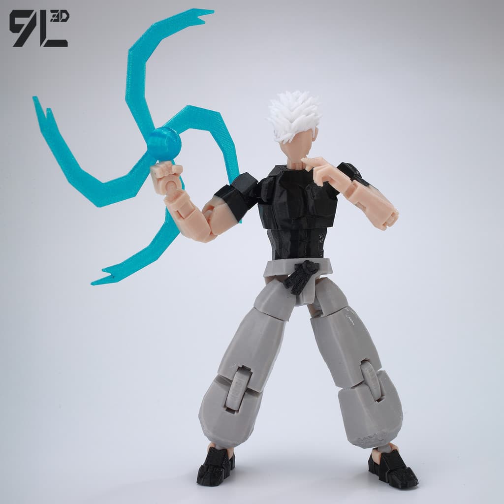 9L3D impressão Multi-articular figura de ação sorte manequim13 feitiço de volta à batalha Anime cintura corte Gojo Sator