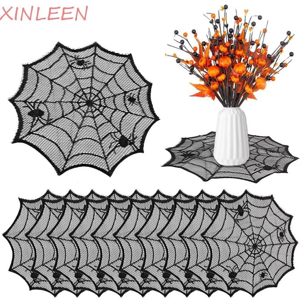 Jogo Americano De Aranha XINLEEN , Tapete De Mesa Com Isolamento Térmico Oco , Jogos Americanos De Halloween De 30 Cm