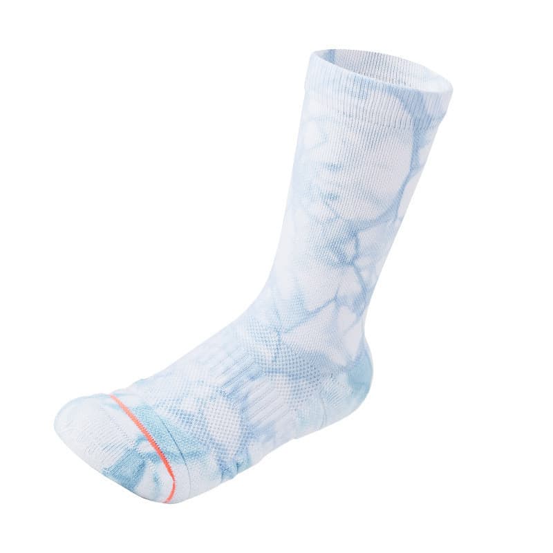 Esportes femininos tubo médio Tie-Dye artesanato lazer esportes meias da moda meias felpudas