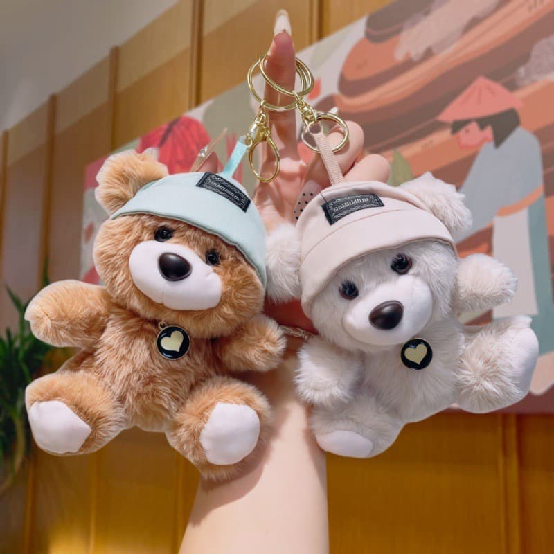 Estoque pronto brinquedo de pelúcia fragrância urso boneca bonito cura boneca menina presente chaveiro saco pingente