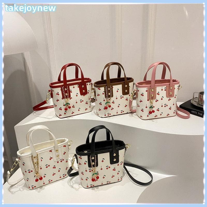 [takejoynewBR] Bolsa Cereja Moderna De Grande Capacidade Para Meninas , Formação Ideal Ou Como Presentes Tbr