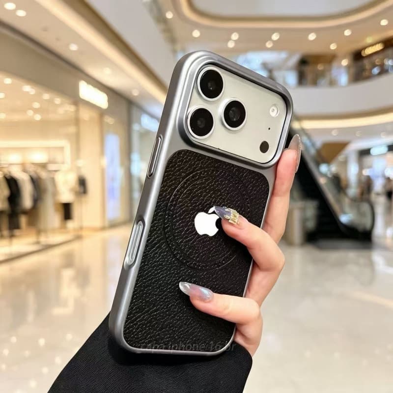 Capa Magnética Luxuosa De Couro Fosco Adequada Para iPhone 18 , 17 , 16 , 15 , 14 , 13 Pro Max Proteção Contra Choques