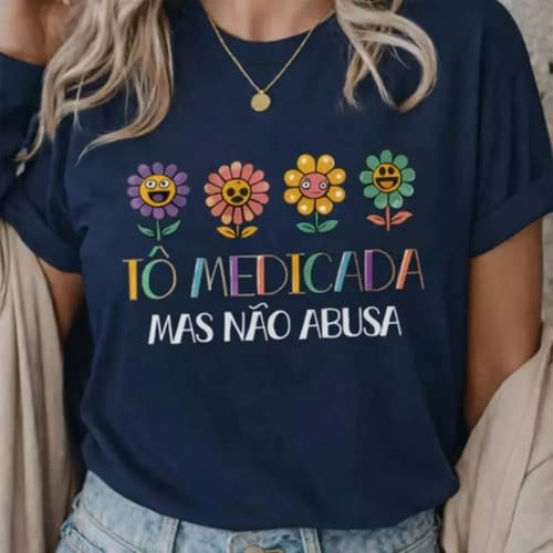 Camisa Tshirt Blusinha Premium Camisa 100% Algodão Estampada