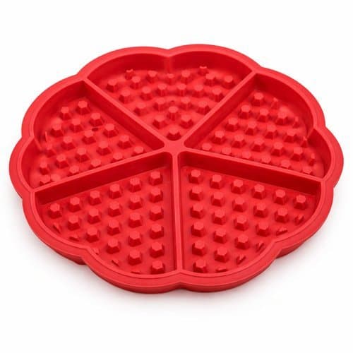Forma Silicone Antiaderente Waffle 5 Cavidades Bandeja Bolo Café Panqueca