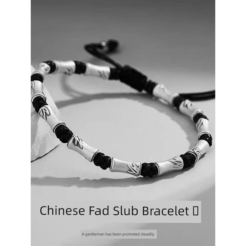 Novo estilo chinês pulseira de bambu meninos luz luxo nicho High-End artesanal requintado casal Token pulseira vermelha
