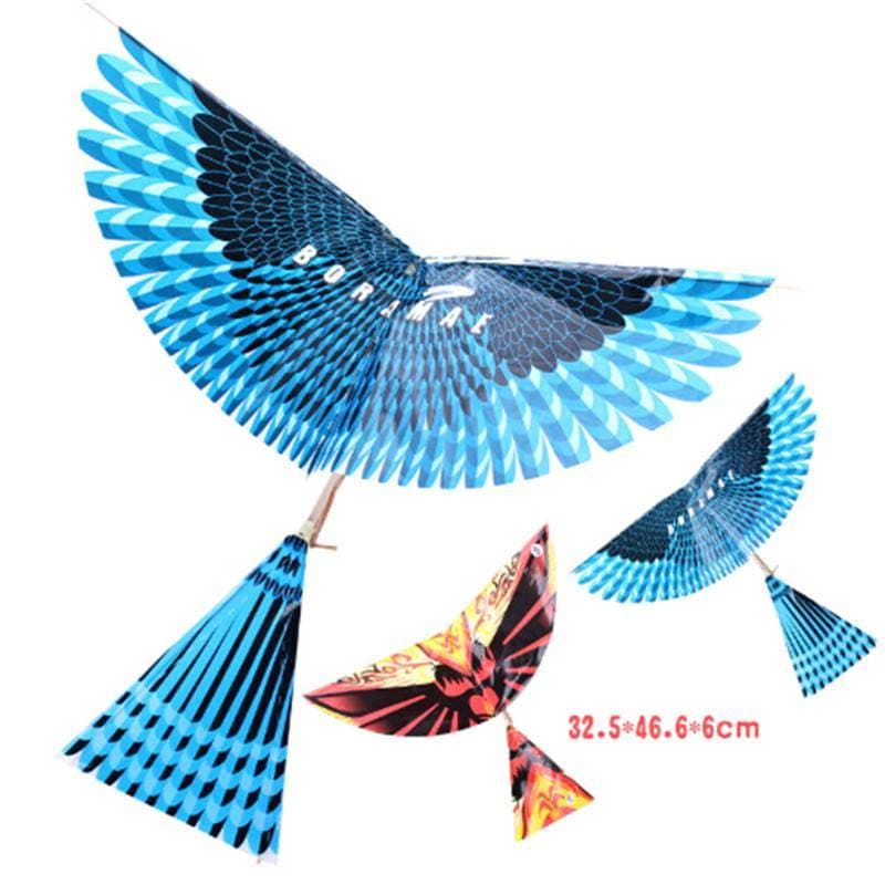 Faixa De Borracha Power Artesanal Pássaros Modelos Ciência Kite Brinquedos Crianças Montagem Presente