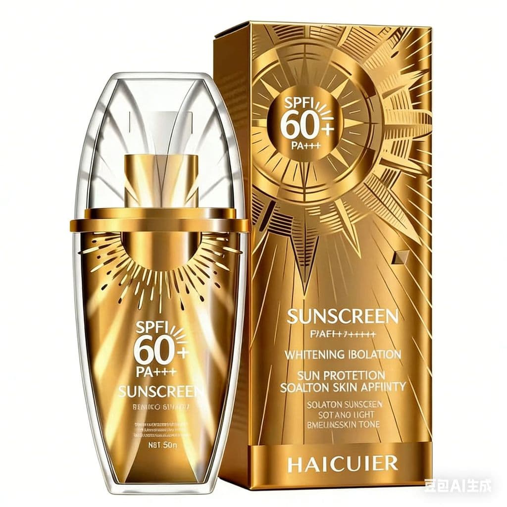 HAICUIER protetor solar em pequeno pote dourado disponível em estoque, um produto popular no Vietnã, loção protetora sol