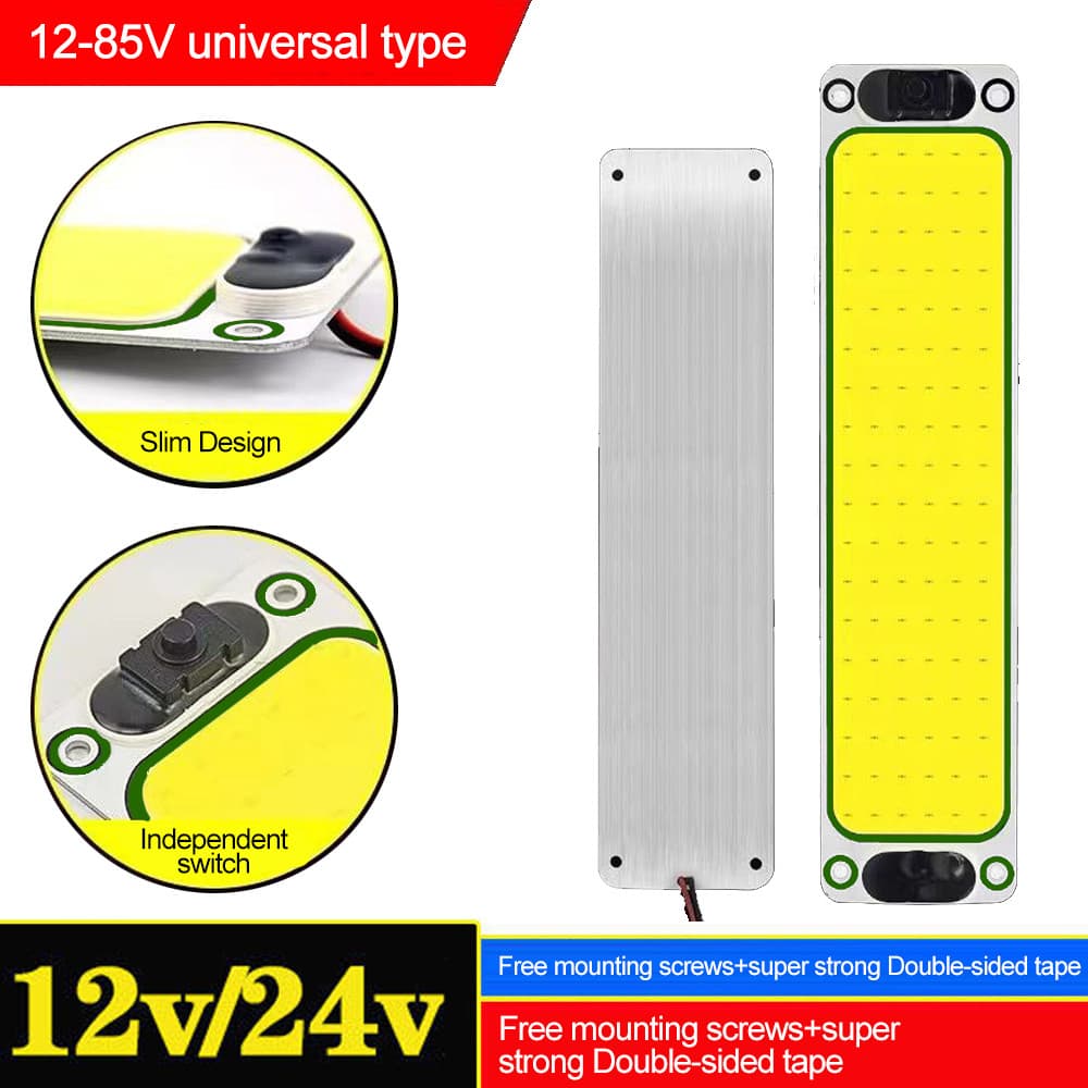 LED 12-24V Iluminação Interior Do Carro Leitura Night Strip Light Lâmpada Teto Com Interruptor Liga/Desliga Para Van Cam