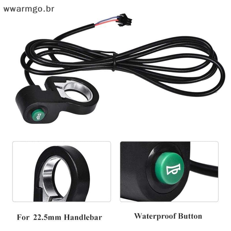 Botão Interruptor De Sinal De Buzina De Bicicleta Elétrica Universal WWARM 22.5 Mm Para Motocicleta