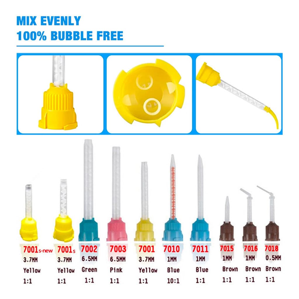 50 Unidades/Pacote Tubo De Mistura De material De Impressão Única De Borracha De silicone