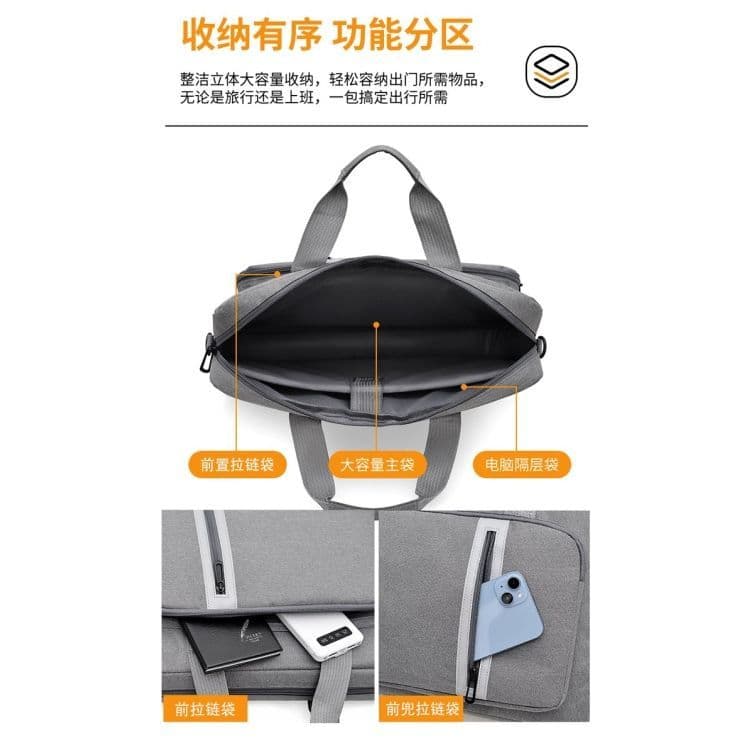 XYLDN731 Bolsa para computador de camada dupla Pasta Diagonal de ombro portátil Bolsa para Notebook de 50 cm]